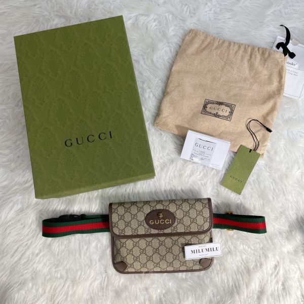 【12期0利率】GUCCI  Supreme虎頭胸包 【99成新】【現金價】 