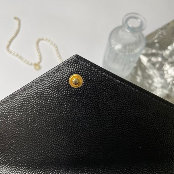 【12期0利率】YSL MONOGRAM 魚子醬信封長夾 【9成新】 
