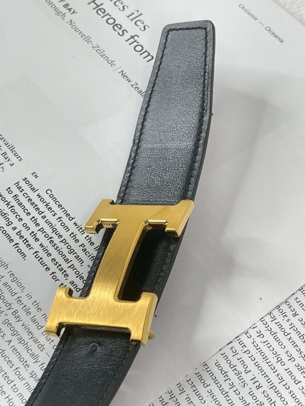 【9成新】HERMES 32MM 雙面皮帶 85CM 