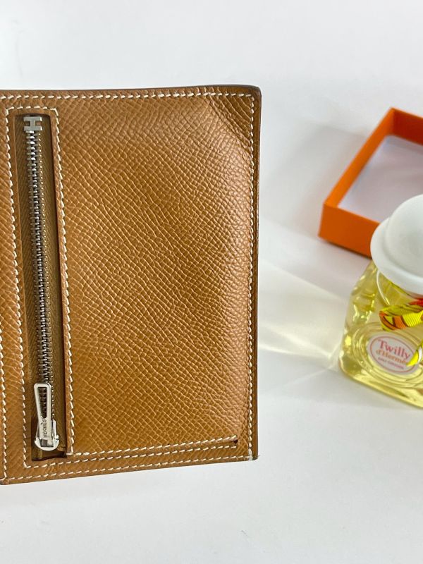 【分期0利率】HERMES BEARN 短夾金棕銀【9成新】 