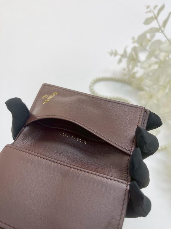 【9成新】CHANEL  COCO迷你雙層三折短夾 