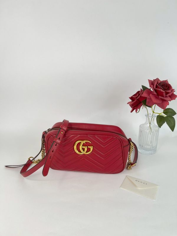 【分期0利率】GUCCI Marmont 相機包紅金【85成新】 
