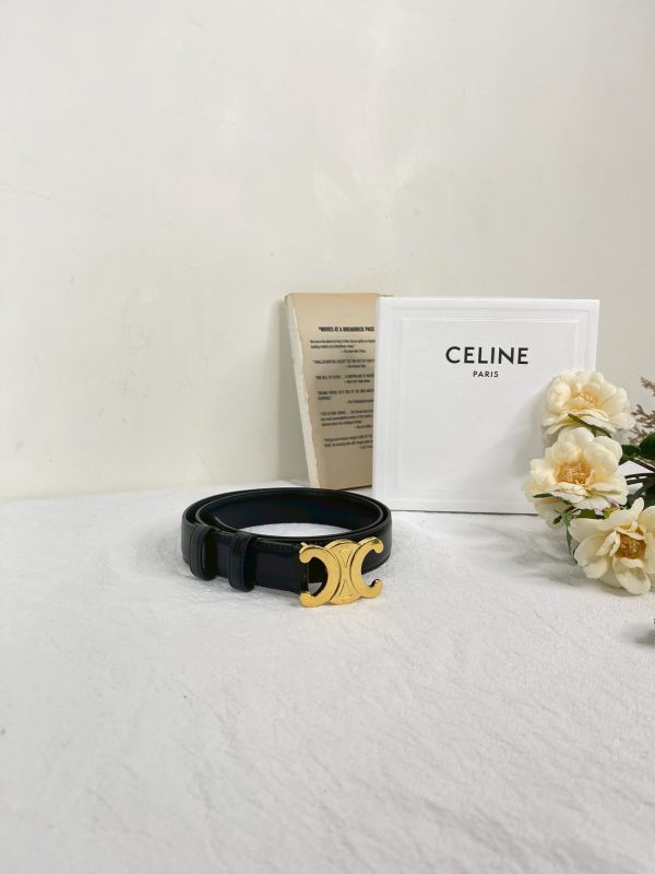 【分期0利率】CELINE 凱旋門皮帶 25MM【9成新】 
