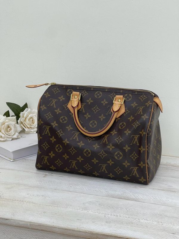 【95成新】LV SPEEDY 30 經典Monogram手提波士頓包 
