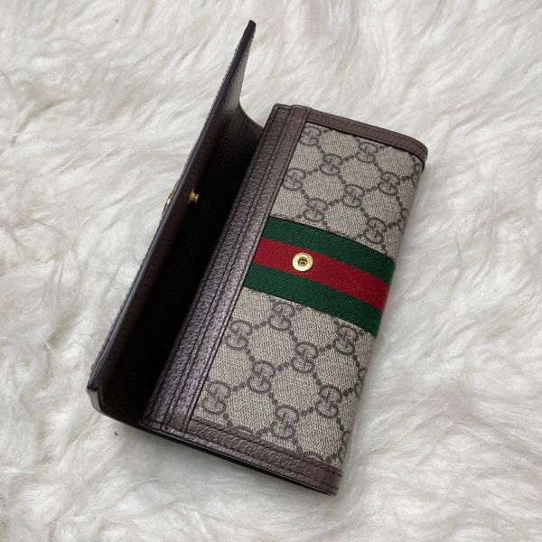 【12期0利率】【全新品】GUCCI Ophidia 扣式信封長夾【現金價23500】 