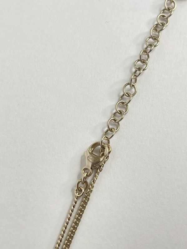 【未使用閒置品】CHANEL  23B拚色鑲鑽愛心項鍊 