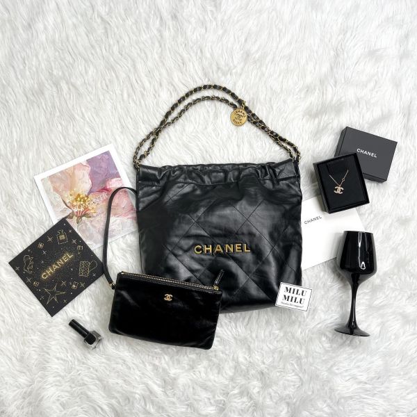 【12期0利率】CHANEL  22BAG  SMALL【95成新】 