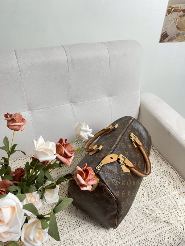 【分期0利率】LV SPEEDY 30 經典Monogram手提波士頓包【8成新】 