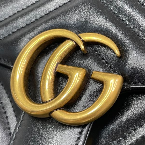 【99新】【12期0利率】GG Marmont絎縫迷你手提袋 方胖馬夢 