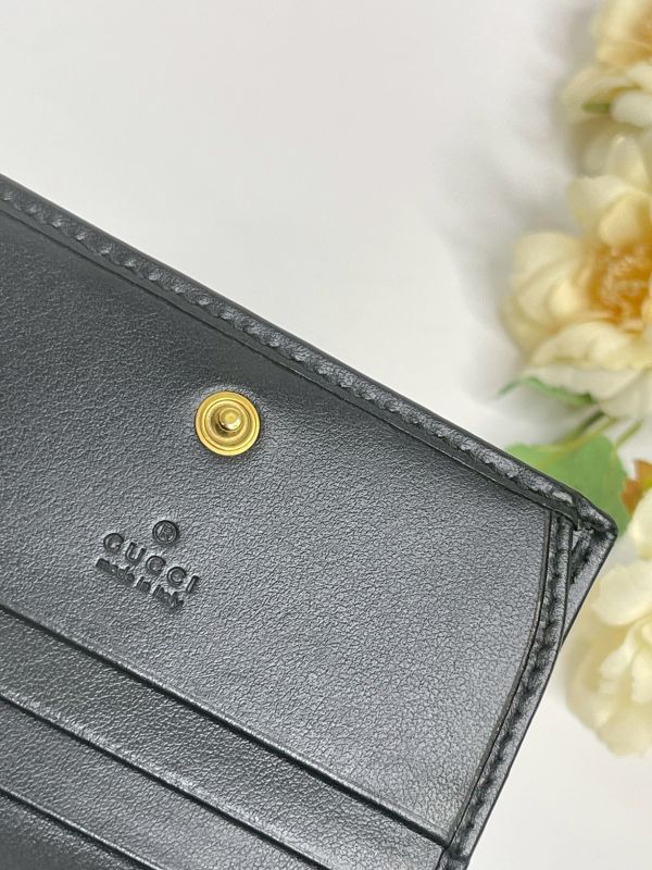 【分期0利率】GUCCI Marmont 愛心兩摺拉鍊零錢袋短夾【99成新】 