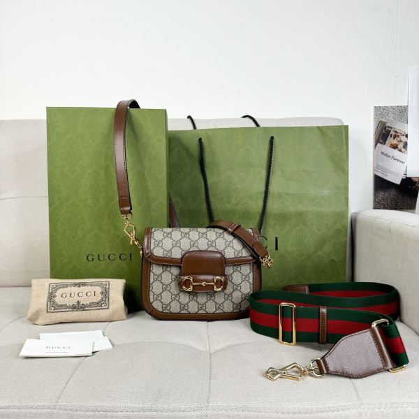 【12期0利率】GUCCI Horsebit 1955 MINI【99成新】 