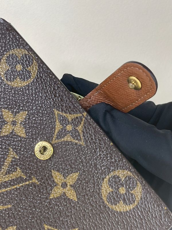 【分期0利率】LV VTG老花零錢蝴蝶扣中夾【85成新】 