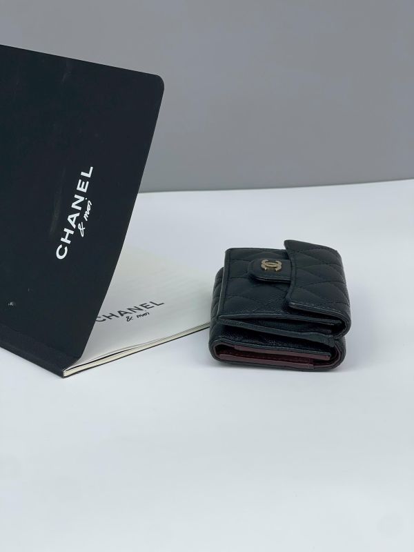 【85成新】CHANEL  COCO迷你雙層三折短夾 