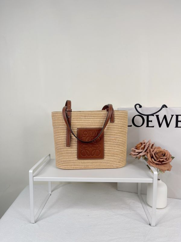 【分期0利率】LOEWE 手提肩背草編包【9成新】 
