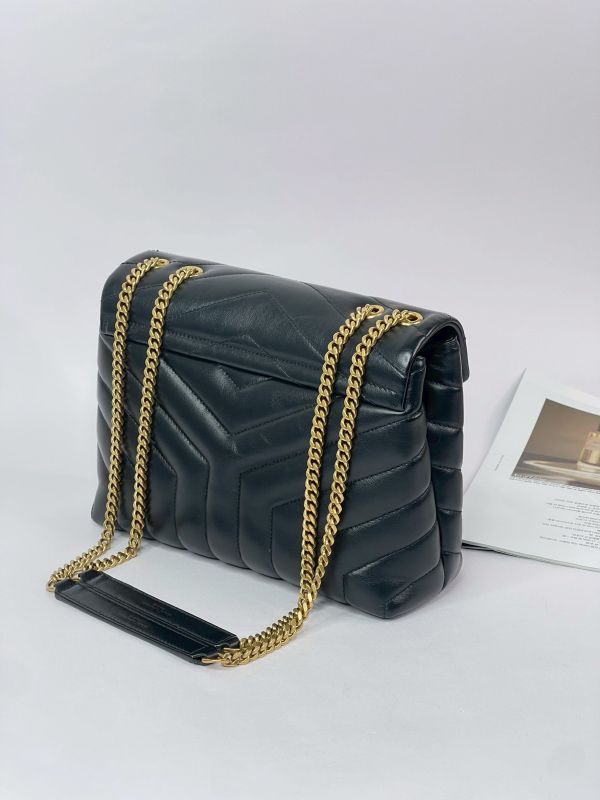 【分期0利率】YSL LOULOU 翻蓋雙層斜背包【95成新】 