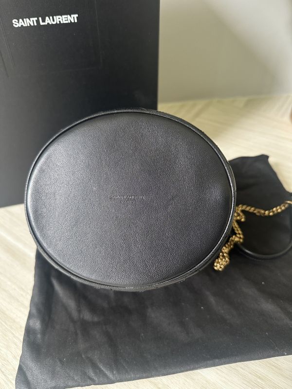 【分期0利率】YSL GABY 小羊皮水桶包 【95成新】 