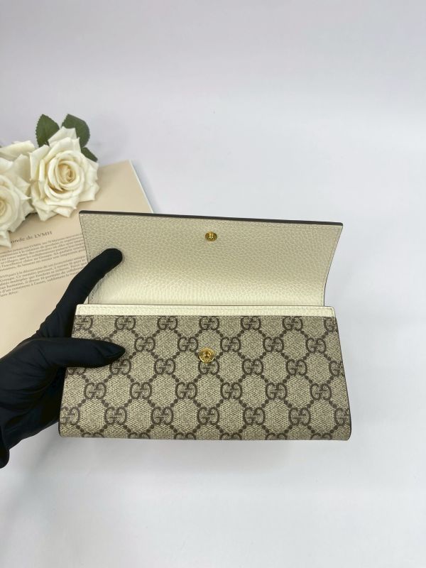 【分期0利率】GUCCI GG MARMONT 拚色長夾【未使用閒置品】 
