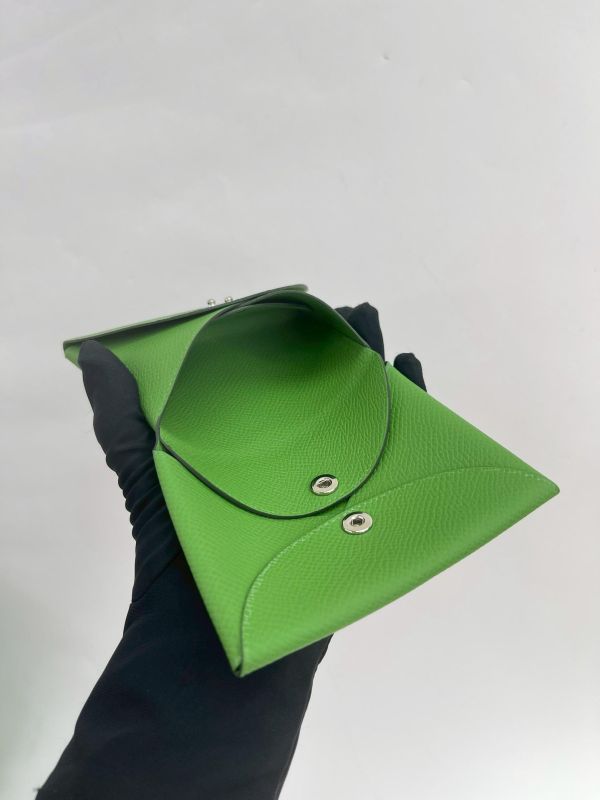 【未使用閒置品】HERMES Calvi Duo雙層卡片套 