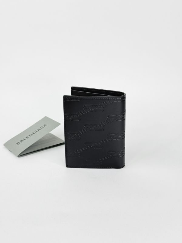 【分期0利率】BALENCIAGA MONOGARM 直式對折短夾【全新品】 