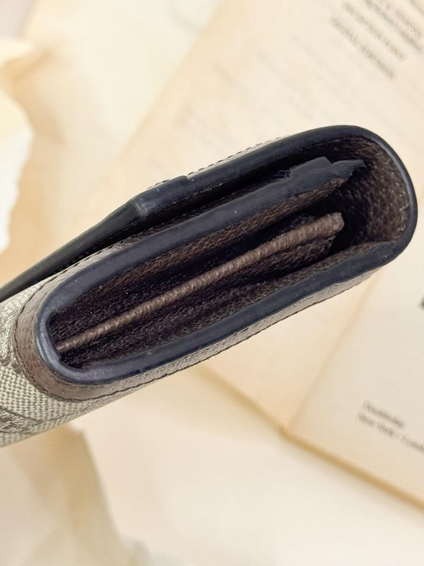 【95成新】GUCCI OPHIDIA 織帶扣式信封長夾 