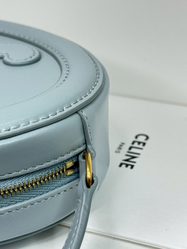 【95成新】CELINE 迷你月餅包  冰藍色 