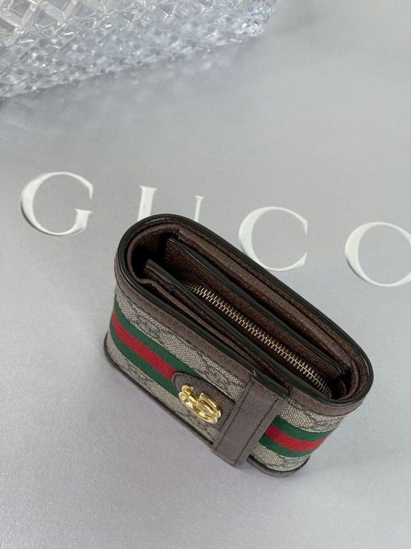 【分期0利率】GUCCI GG紅綠織帶老花中夾【95成新】 