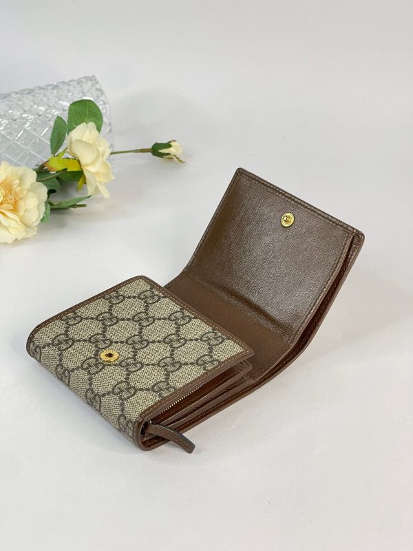 【95成新】GUCCI 1955 零錢袋對開短夾 