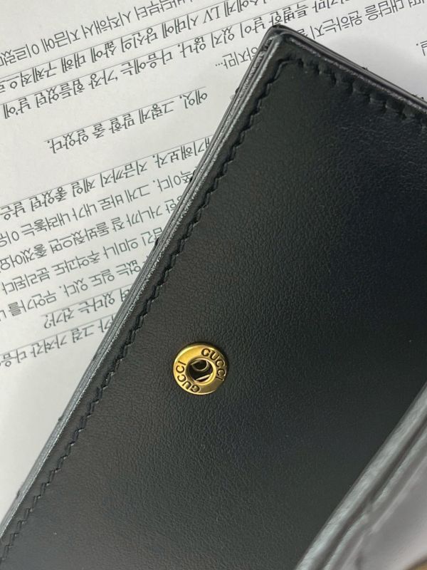 【95成新】GUCCI Marmont 愛心兩摺拉鍊零錢袋短夾 