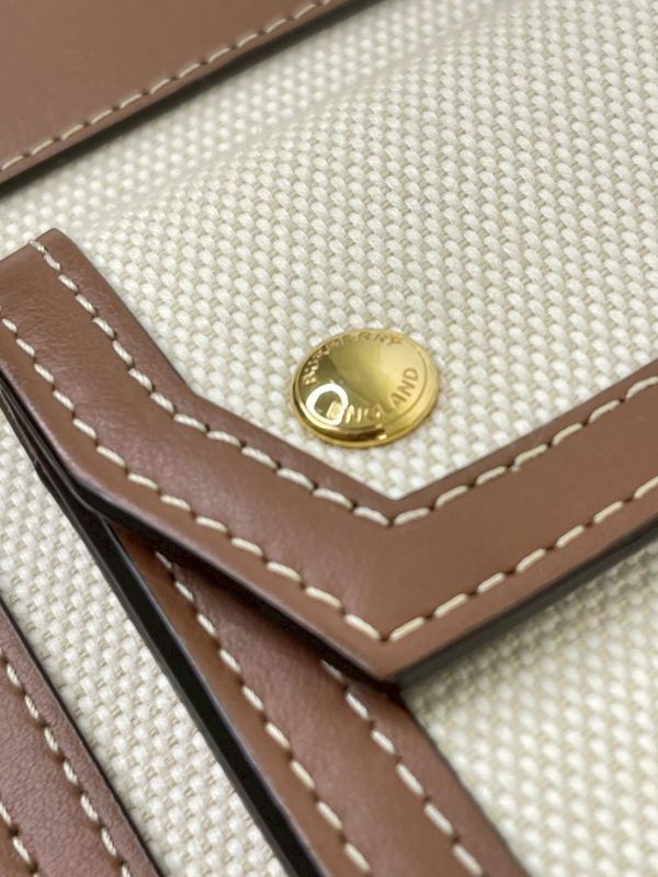 【95成新】BURBERRY 帆布拼皮革口袋包 