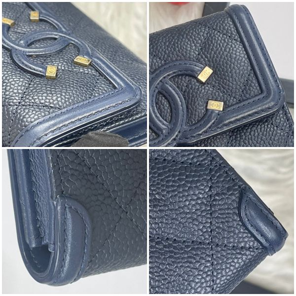 【12期0利率】CHANEL FILIGREE牛皮信封卡包【9成新】 