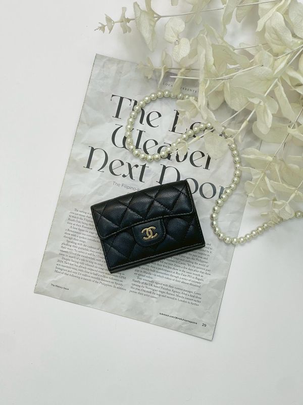 【9成新】CHANEL  COCO迷你雙層三折短夾 