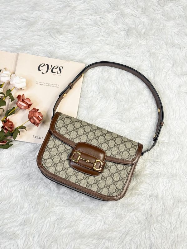 【95成新】GUCCI Horsebit 1955 中號肩揹袋 