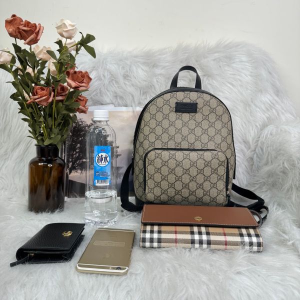 【12期0利率】GUCCI SUPREME 滿版印花後背包【全新閒置品】 