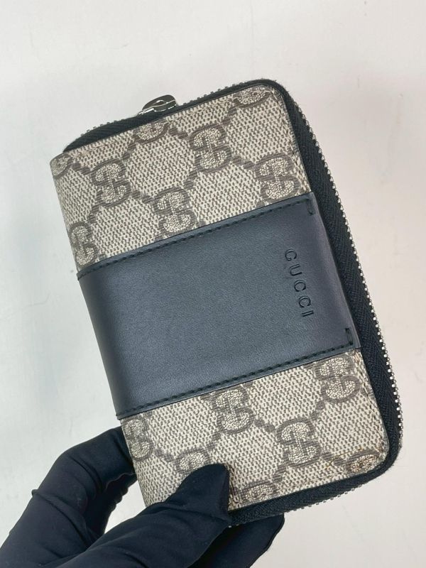 【95成新】GUCCI GG SUPREME 拉鍊零錢卡包 