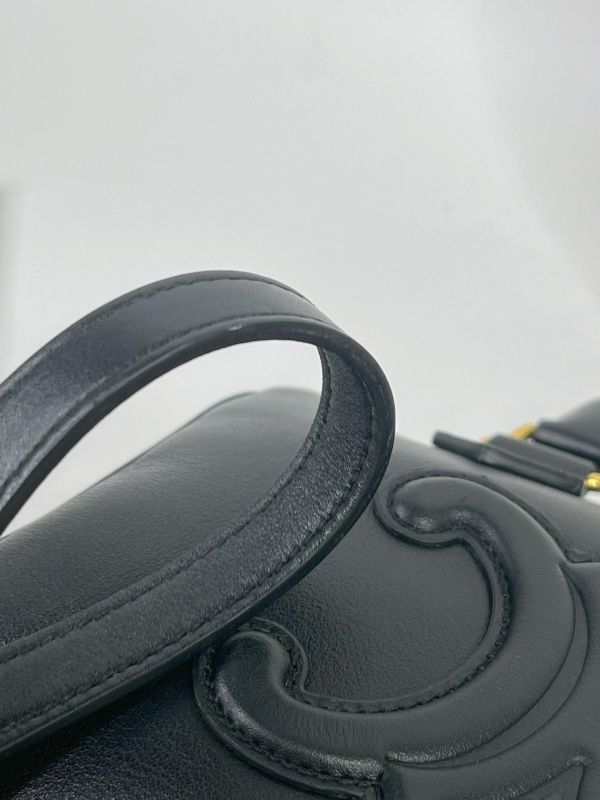 【9成新】CELINE 光滑牛皮革小號波士頓包 