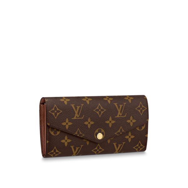 【12期0利率】【全新品】LV SARAH經典MONOGRA信封長夾 焦糖色【現金價 】 M62235