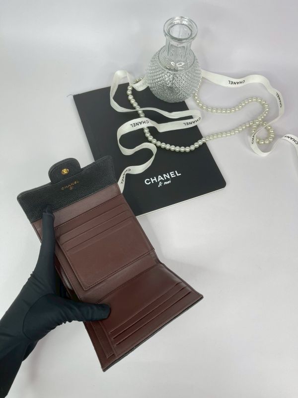 【分期0利率】CHANEL COCO 背面拉鍊三折短夾【9成新】 