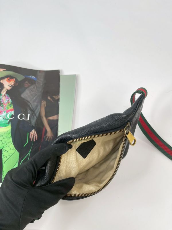 【分期0利率】GUCCI 皮革迷你腰包  95公分【85成新】 