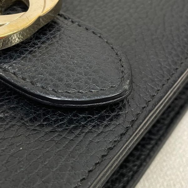 【12期0利率】GUCCI 雙G扣 荔枝牛皮雙層鍊條斜背包【9成新】 