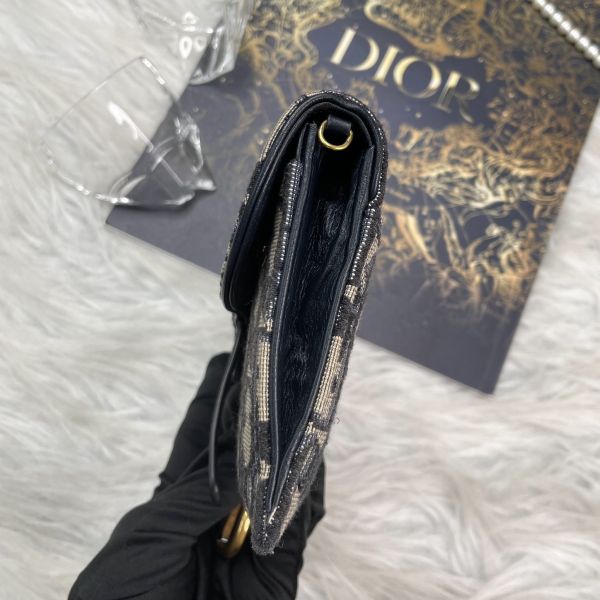 【12期0利率】DIOR Saddle長型鏈帶銀包【9成新】 