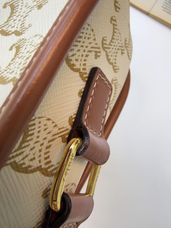 【95成新】CELINE Triomphe帆布中型Folco手袋 