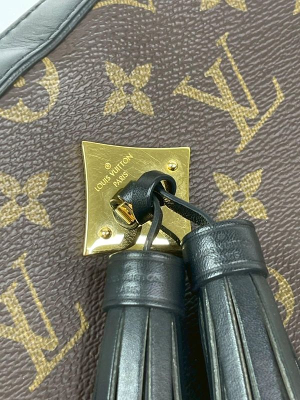 【9成新】LV saintonge老花流蘇相機包-黑 