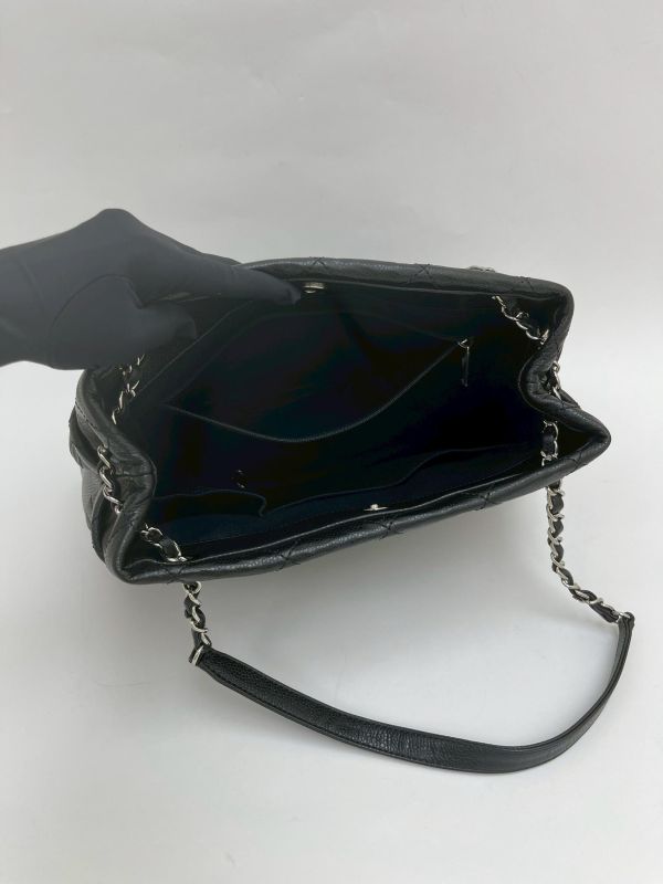 【9成新】CHANEL 顆粒牛皮托特手提單肩包 