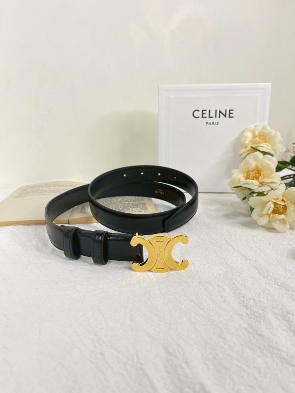【分期0利率】CELINE 凱旋門皮帶 25MM【9成新】 
