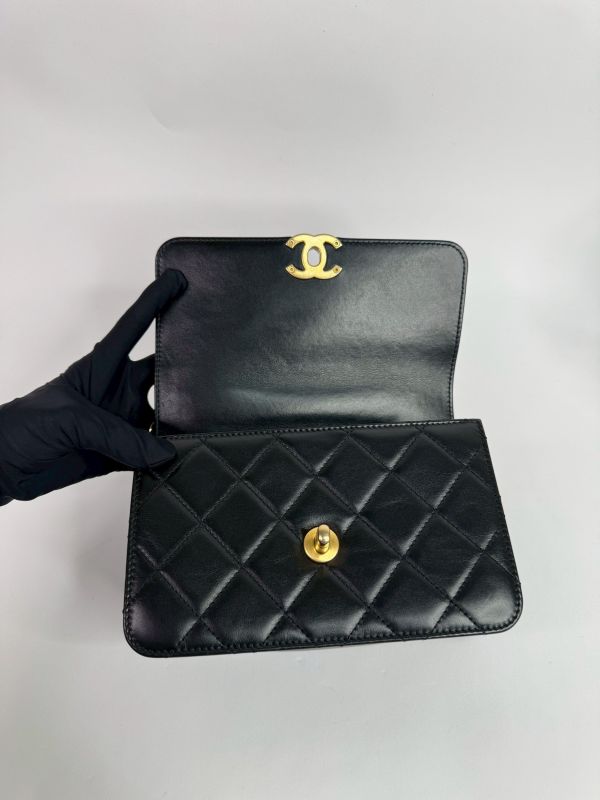 【99成新】CHANEL 雙金球迷你口蓋包 