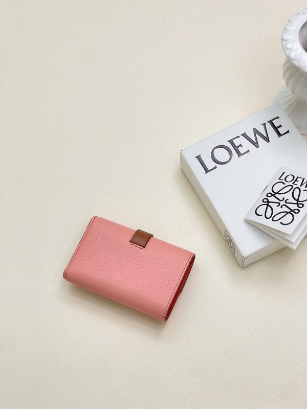 【9成新】LOEWE 粒面小牛皮小號豎款皮夾 