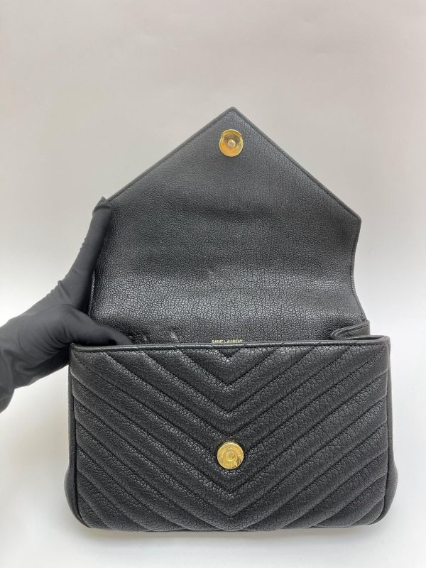 【9成新】YSL COLLèGE中性絎縫皮革手袋 
