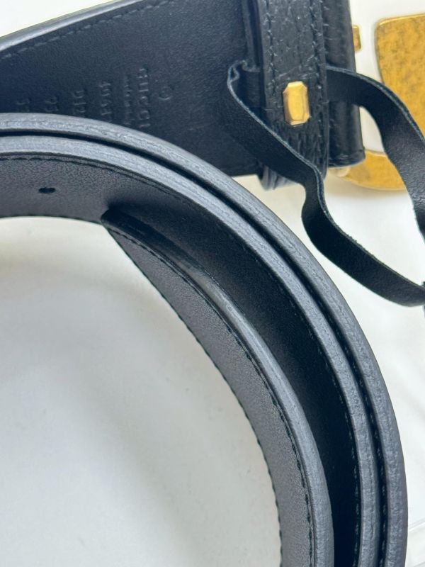 【95成新】GUCCI 復古雙G皮帶 40MM 