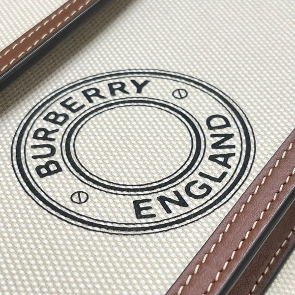 【12期0利率】BURBERRY 帆布拼接皮革口袋包【95成新】 