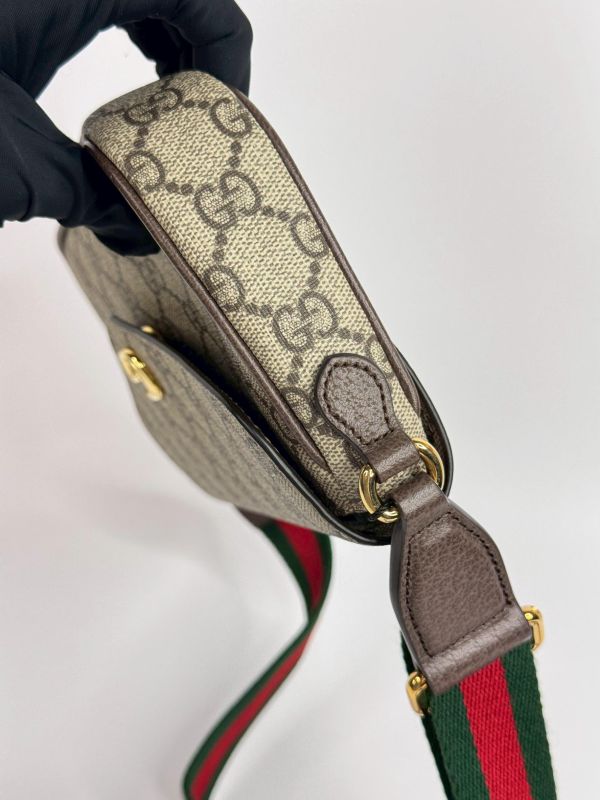 【閒置新品】GUCCI Ophidia 翻蓋斜背包 